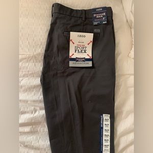 Men’s Izod 38x34 dark grey chino.  New with tags.